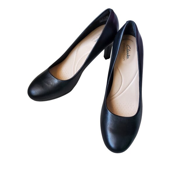 Clarks Ambyr Joy Black Heel Shoes Women's US Size 9 - Picture 4 of 9